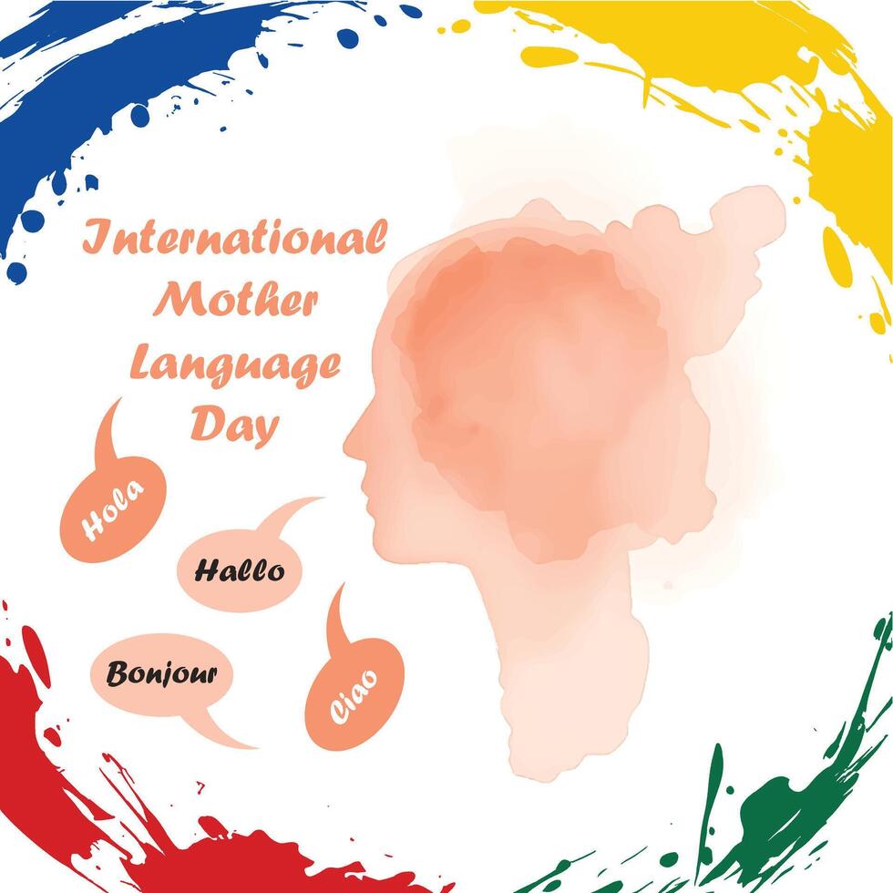 International mother language day poster design. vector