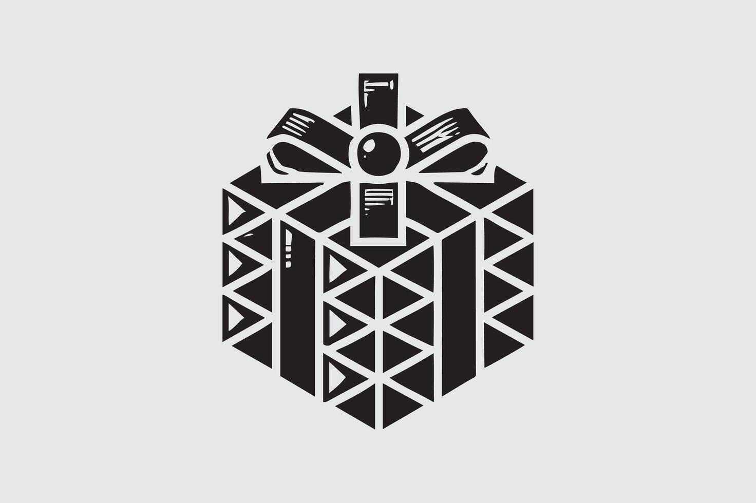 Gift Box Silhouette Design for Projects vector