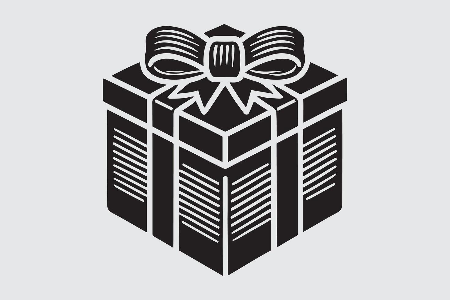 Black Gift Box Icon Design for Graphics vector