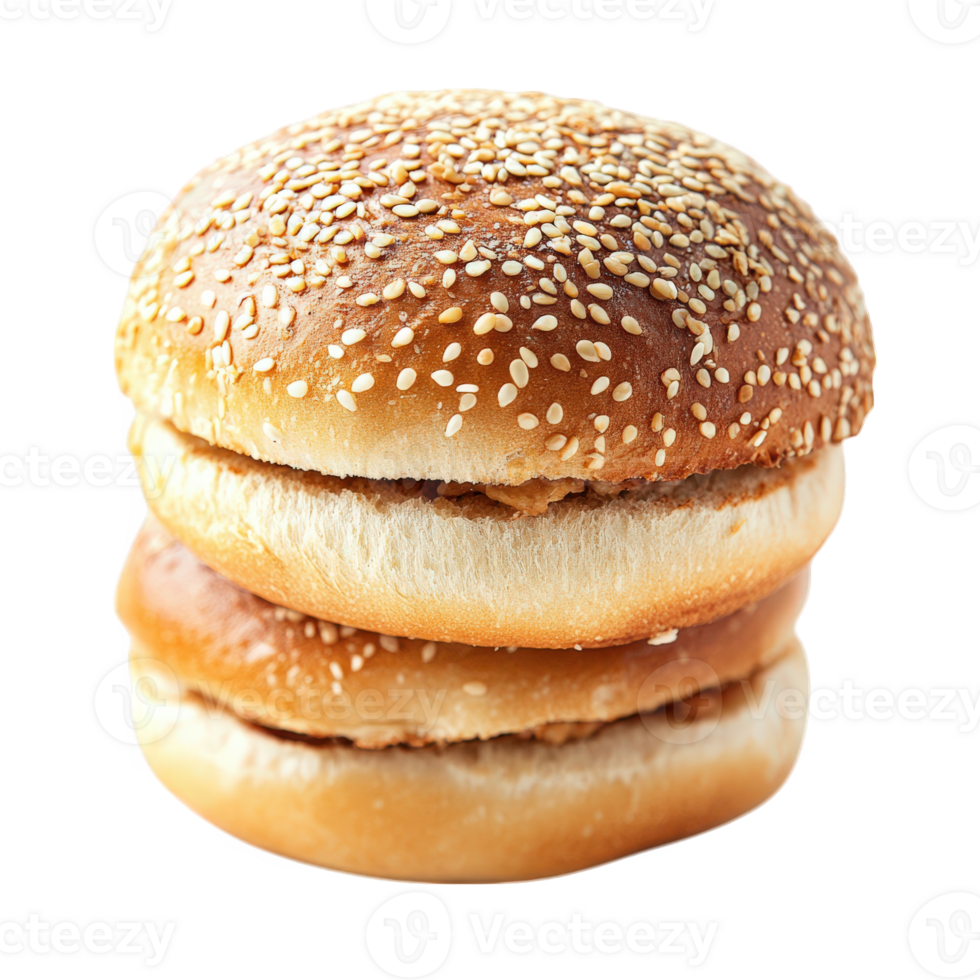 Sesame Seed Buns Stacked With Peanut Butter Filling png
