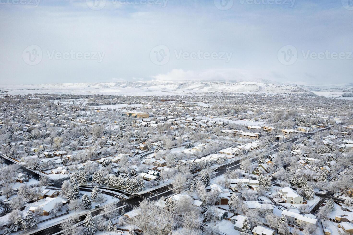 residential area of Fort Collins in northern Colorado photo
