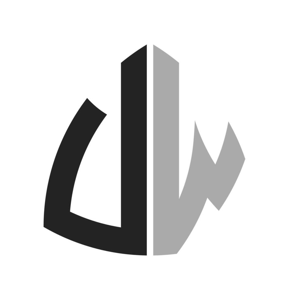 Modern Creative UW Logo Design. Letter UW Icon for any Business and Company vector