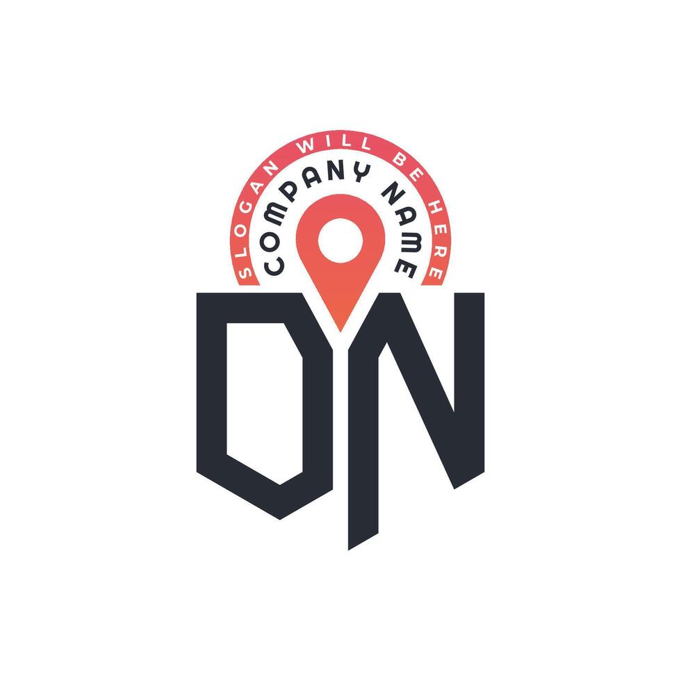 ON Location Logo Design for Human Resources, Recruitment, and Navigation - Letter ON Logo with Location Icon for Business and Technology vector