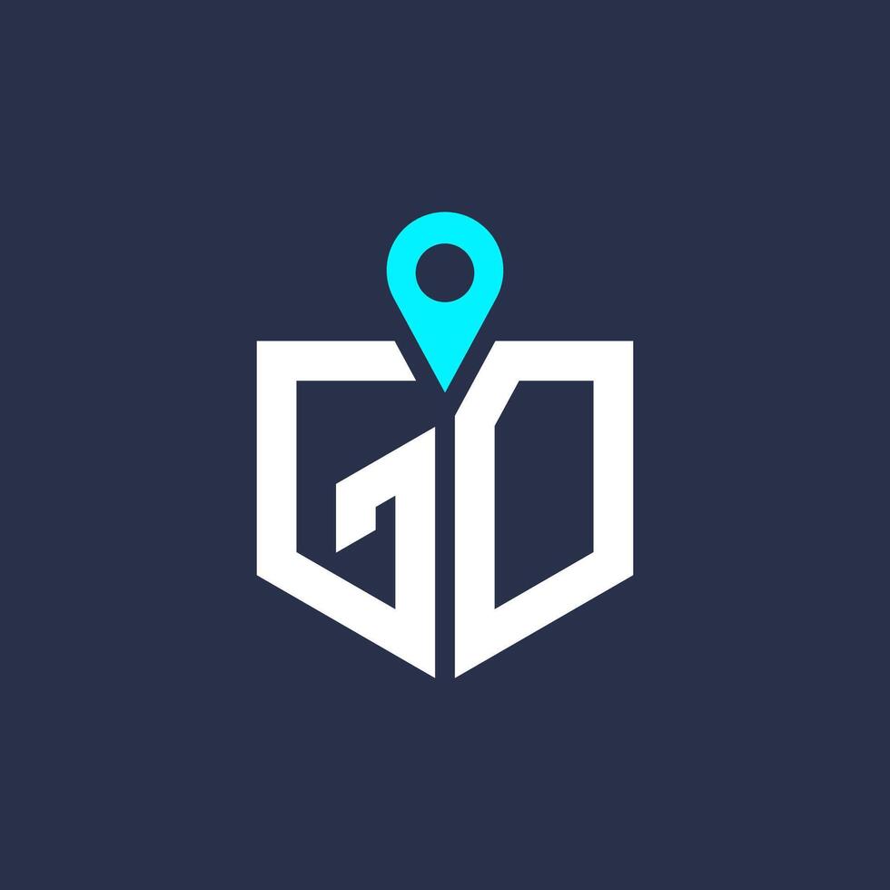 GD Location Logo Design for Recruitment and Navigation - Letter GD Logo Icon vector