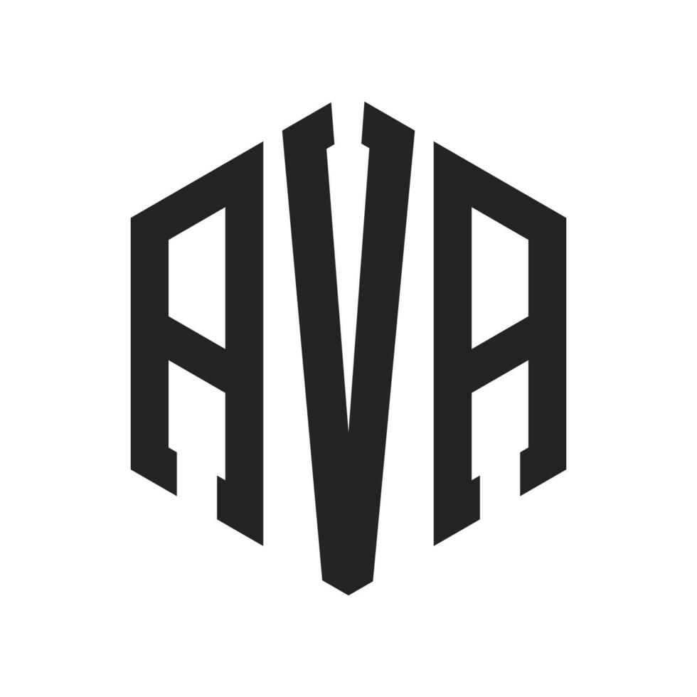 AVA Logo Design. Initial Letter AVA Monogram Logo using Hexagon shape vector