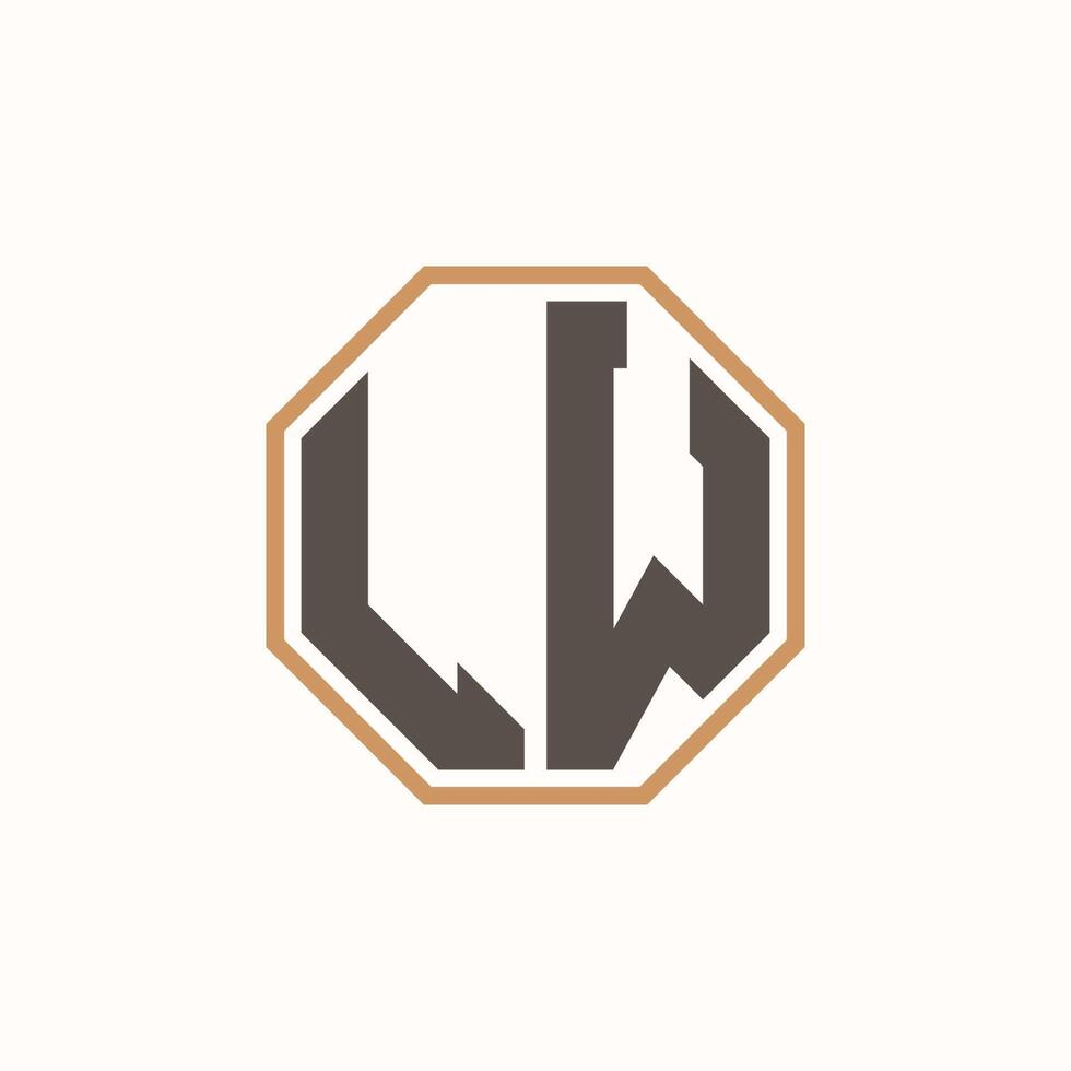 Modern Letter LW Logo for Corporate Business Brand Identity. Creative LW Logo Design. vector