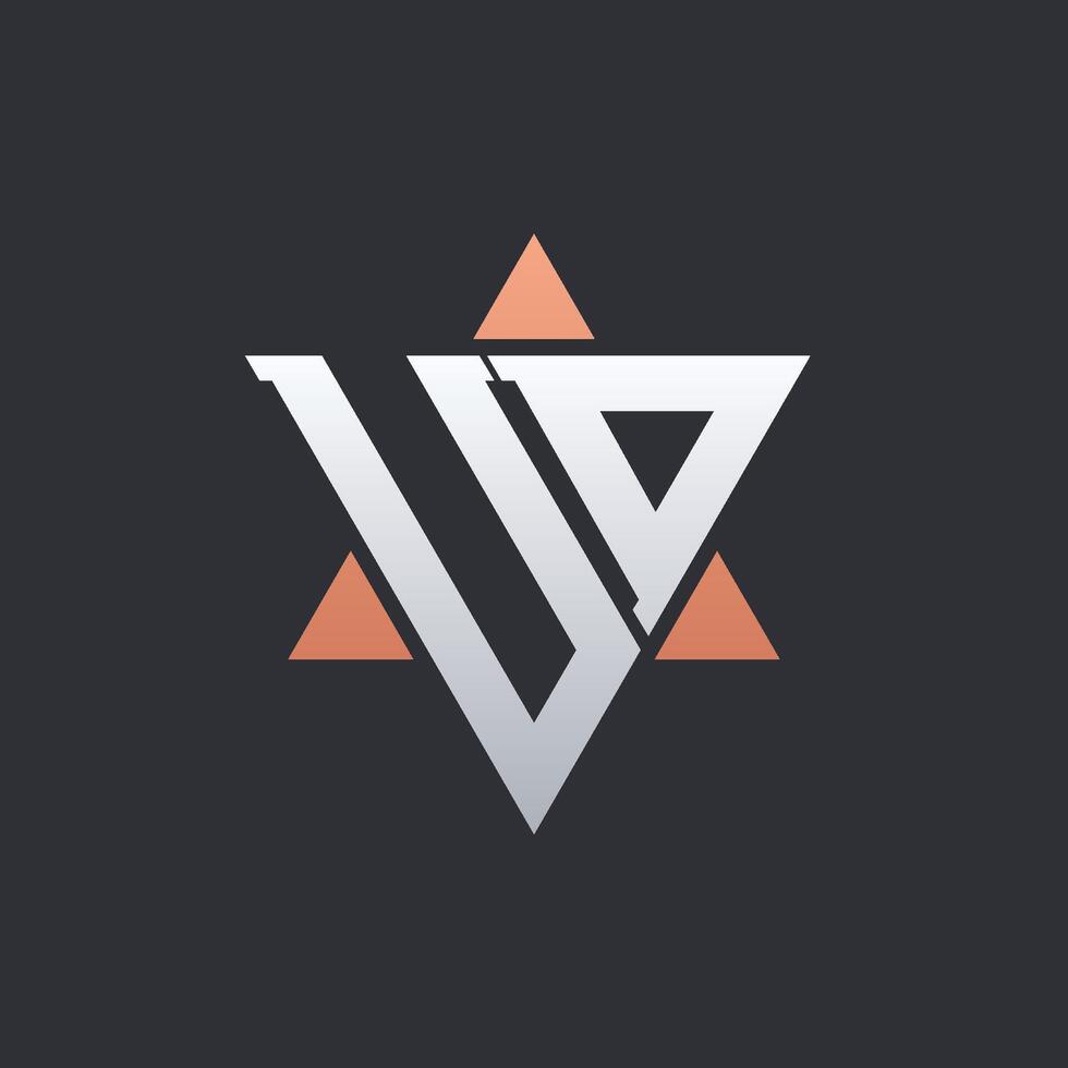Modern UD Letter Logo Design with Geometric Triangle Elements. UD Logo Initials vector