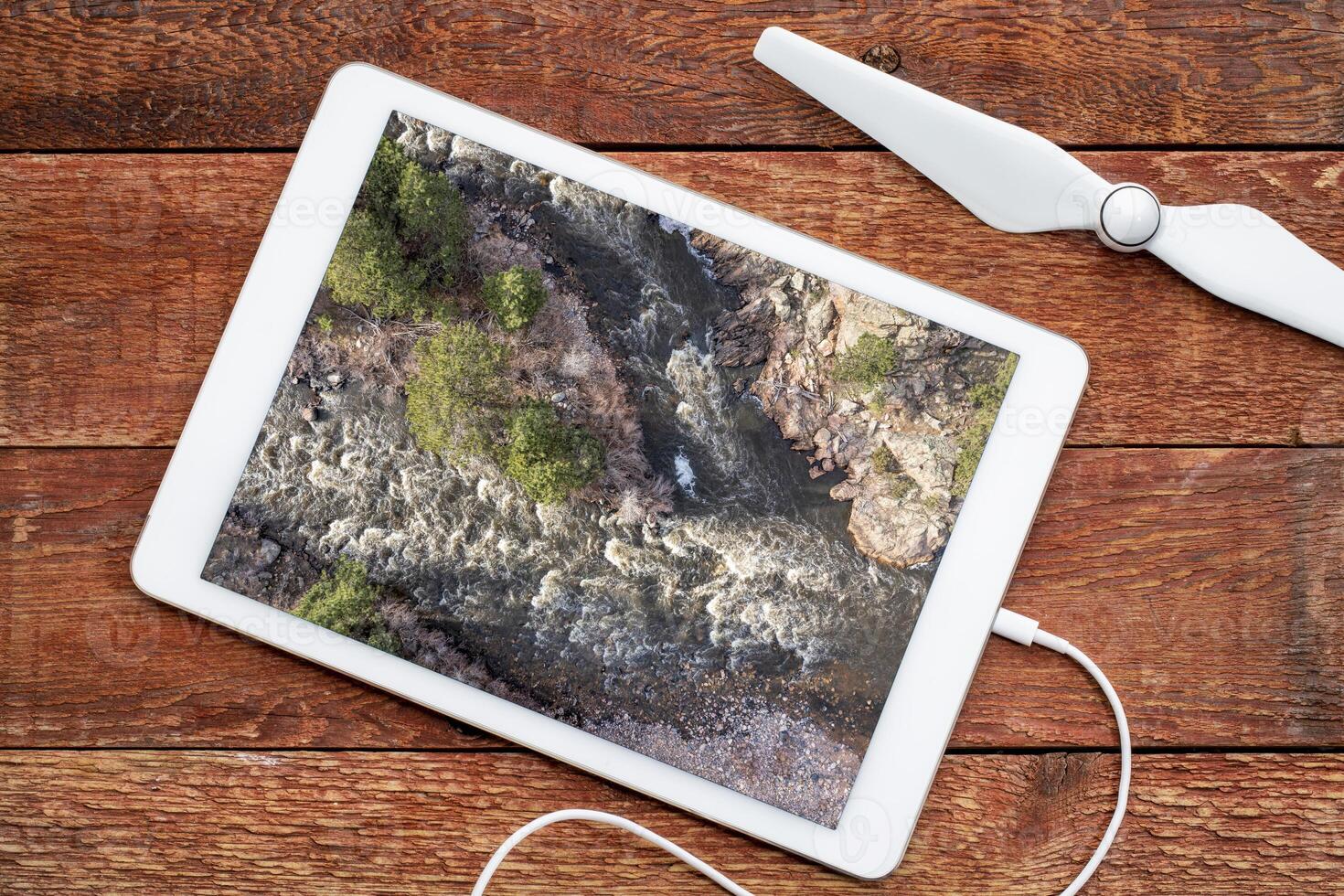 Poudre River Canyon aerial view photo