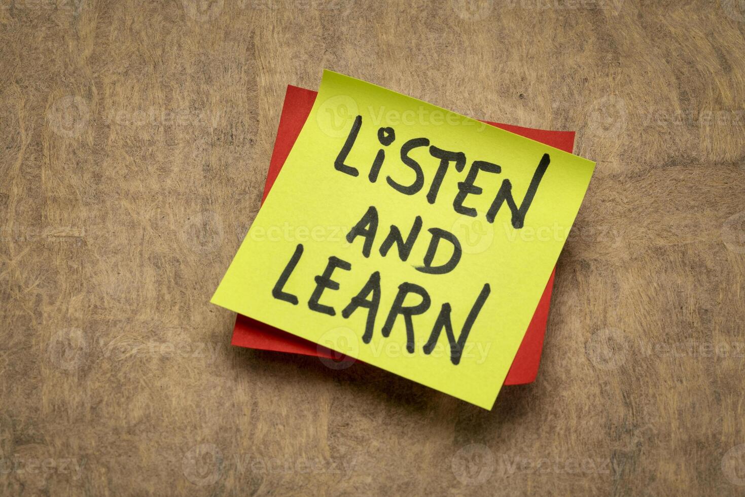 listen and learn reminder note photo