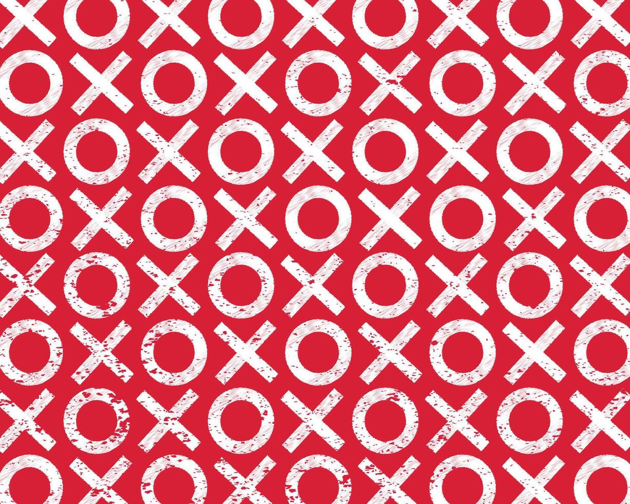 Xo Xo Scribble Pattern. Happy Valentine's Day, Merry Christmas and New Year Hand-Drawn Brush Stroke Snow Letters vector