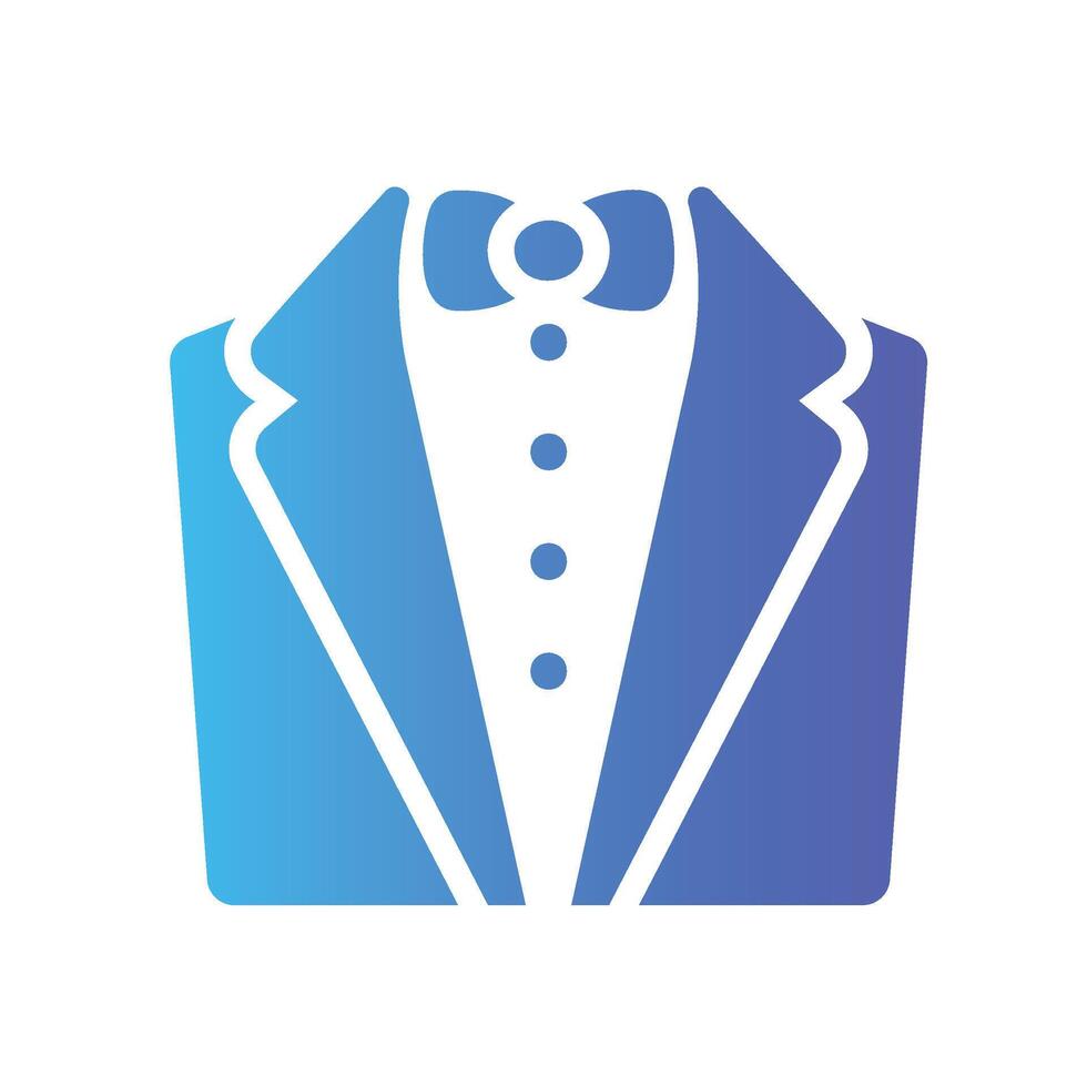 tuxedo Flat Gradient Icon White Background vector