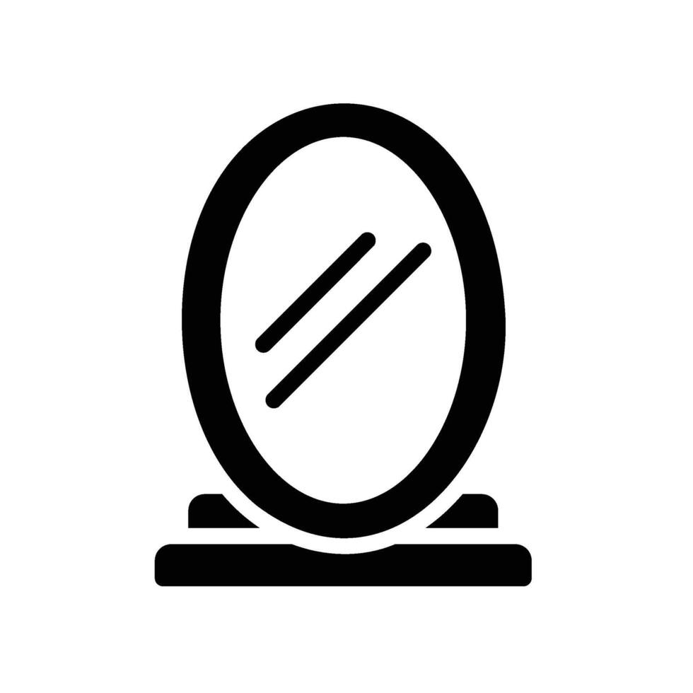 mirror Glyph Icon White Background vector