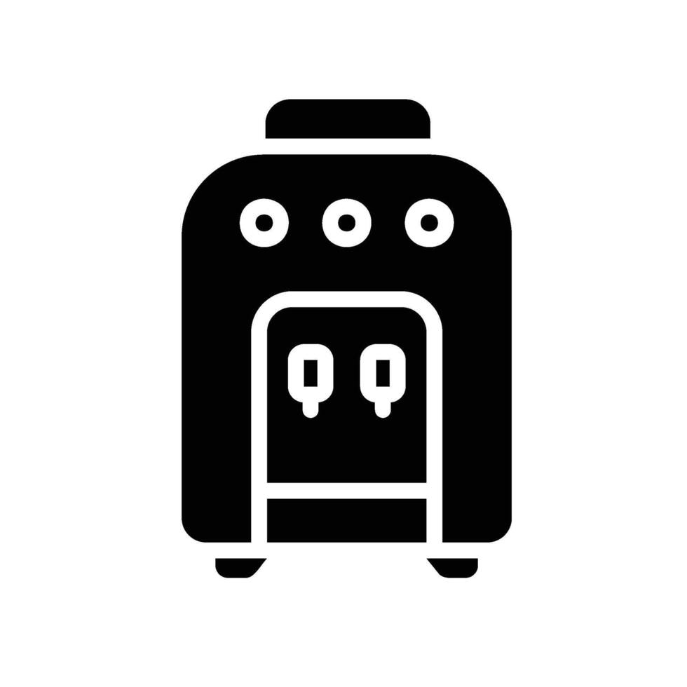 water dispenser Glyph Icon White Background vector