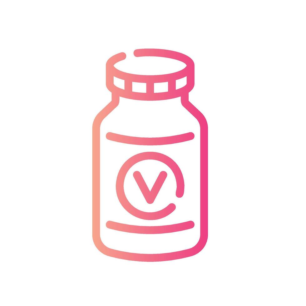 vitamin Line Gradient Icon White Background vector