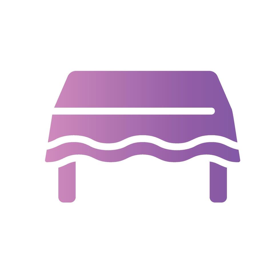 table Flat Gradient Icon White Background vector