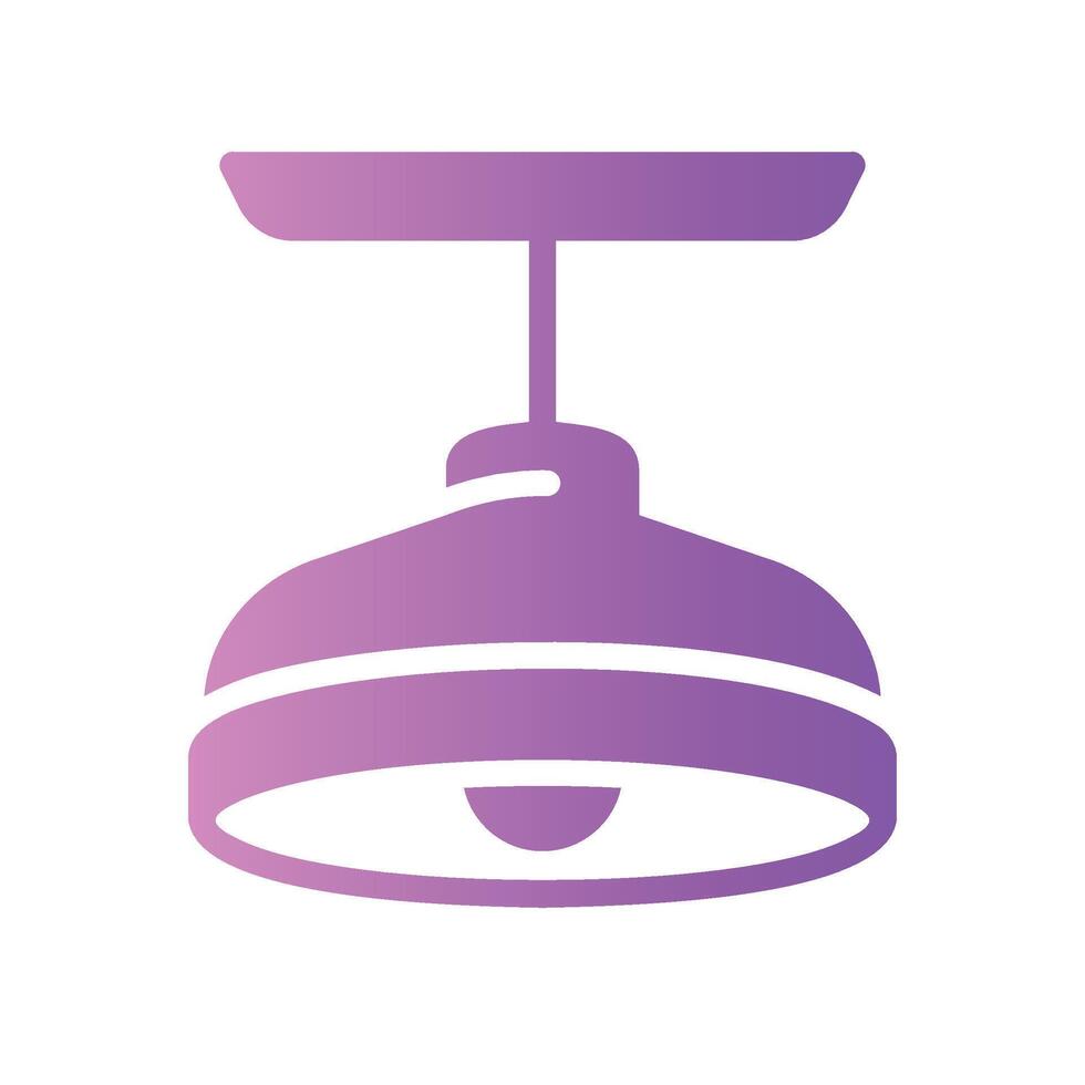 ceiling lamp Flat Gradient Icon White Background vector