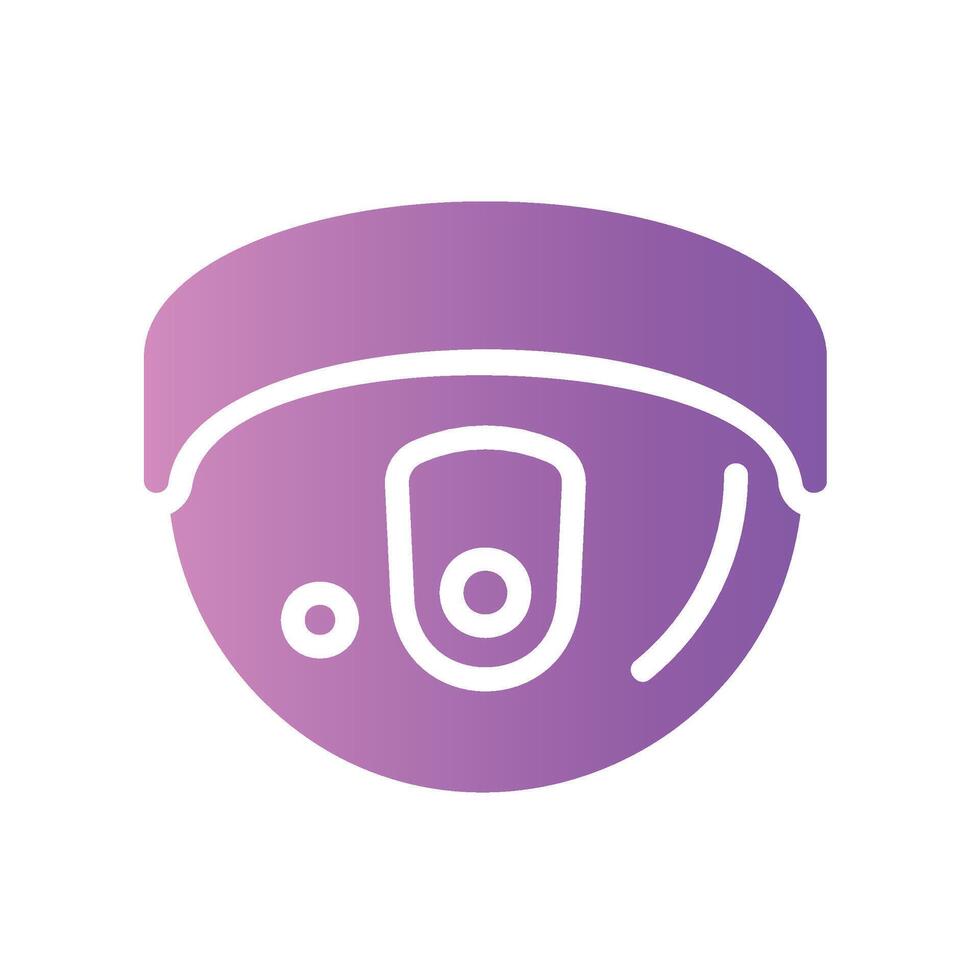 cctv Flat Gradient Icon White Background vector