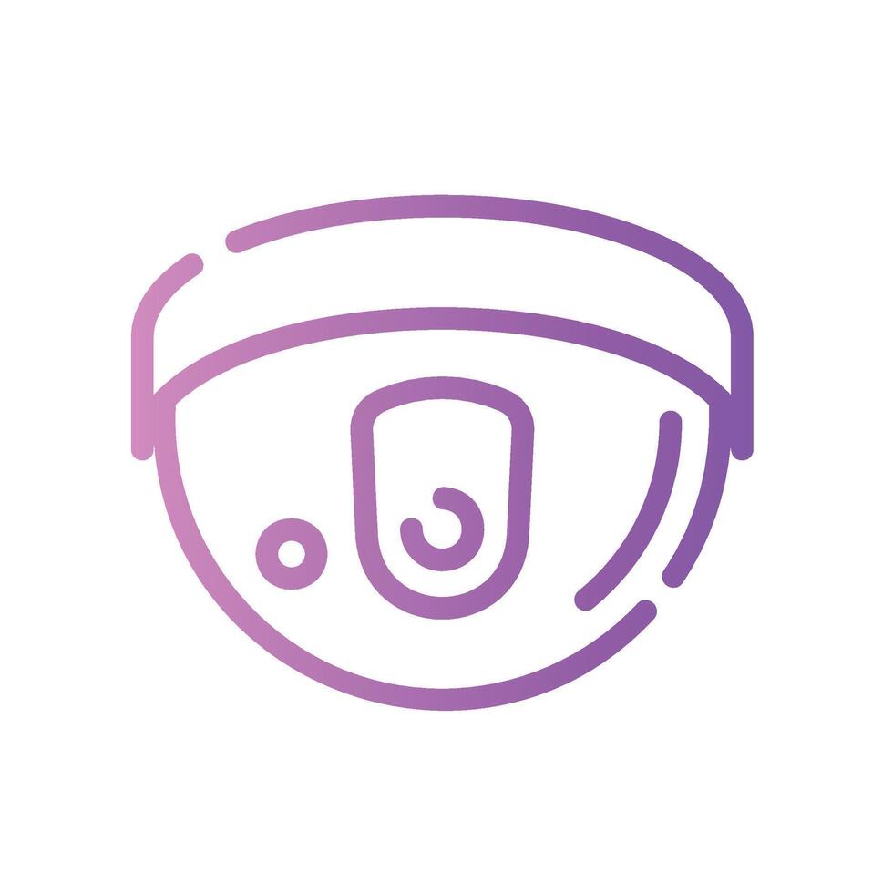 cctv Line Gradient Icon White Background vector