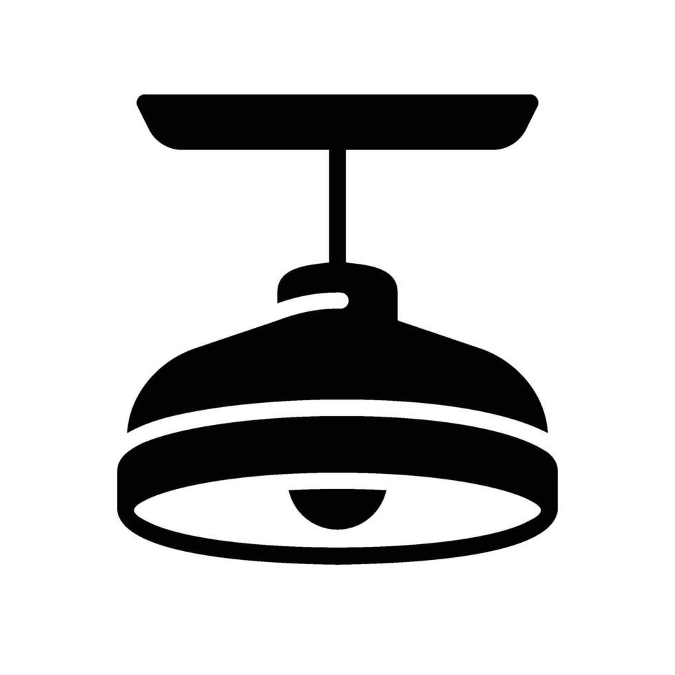 ceiling lamp Glyph Icon White Background vector