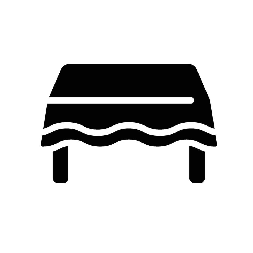 table Glyph Icon White Background vector