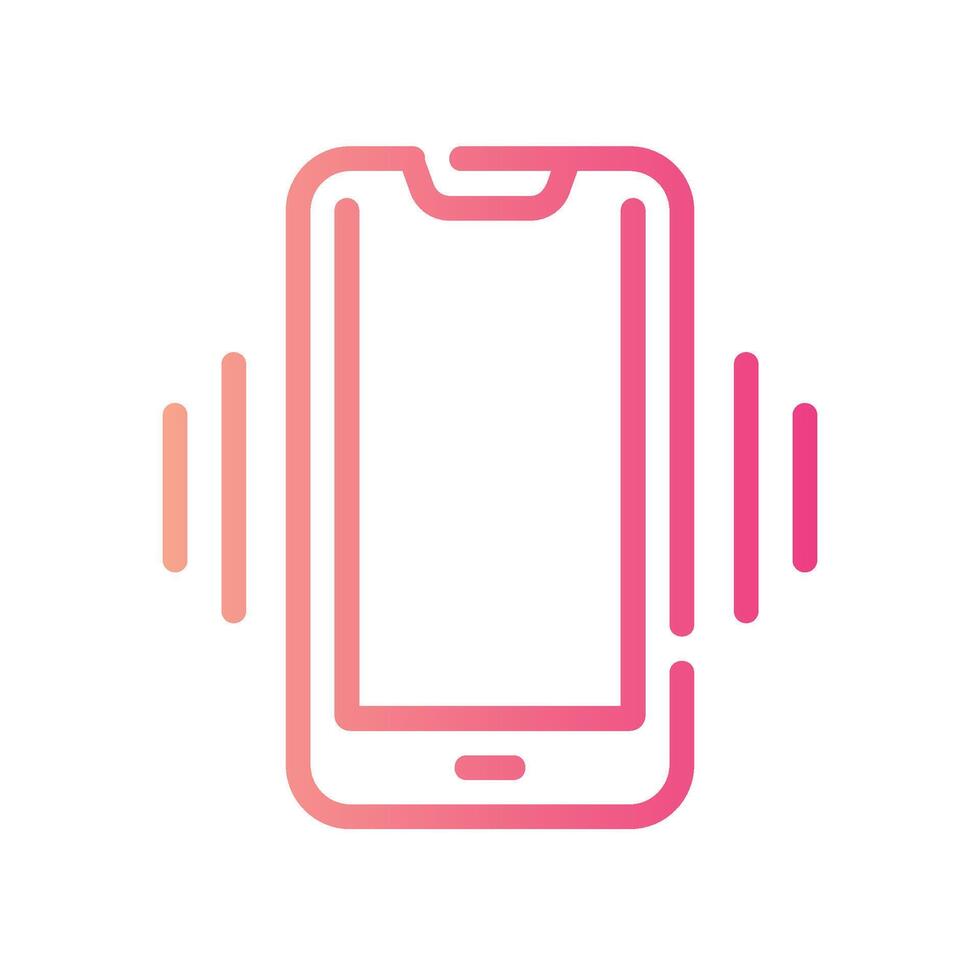 vibration Line Gradient Icon White Background vector