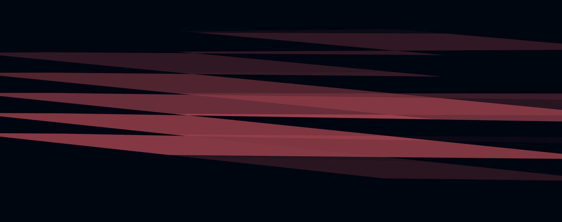 Abstract red angled shapes on dark background. vector