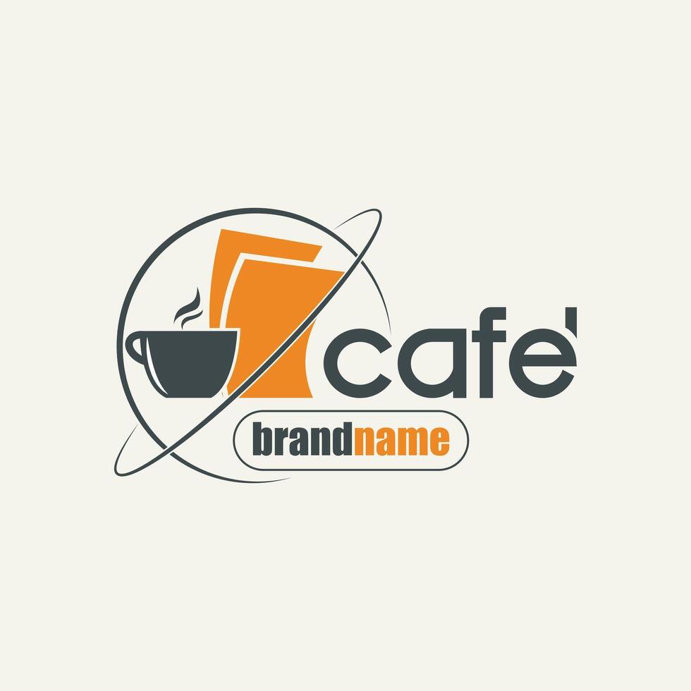 Cafe and coffee shop logo template vector