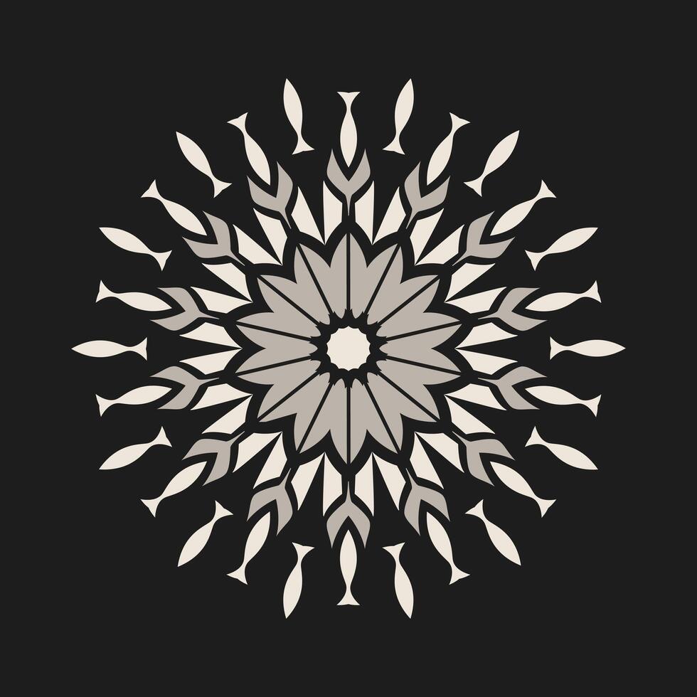 Circular tribal mandala design vector