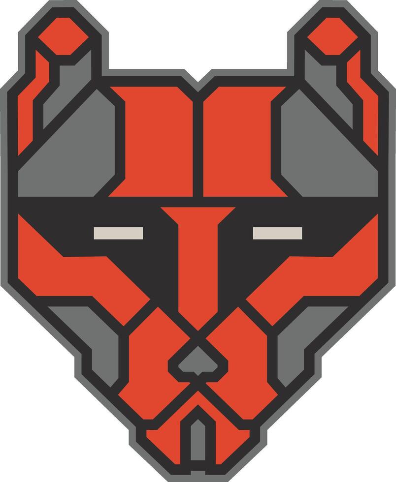 Puma robot in geometric shapes Illustration vector