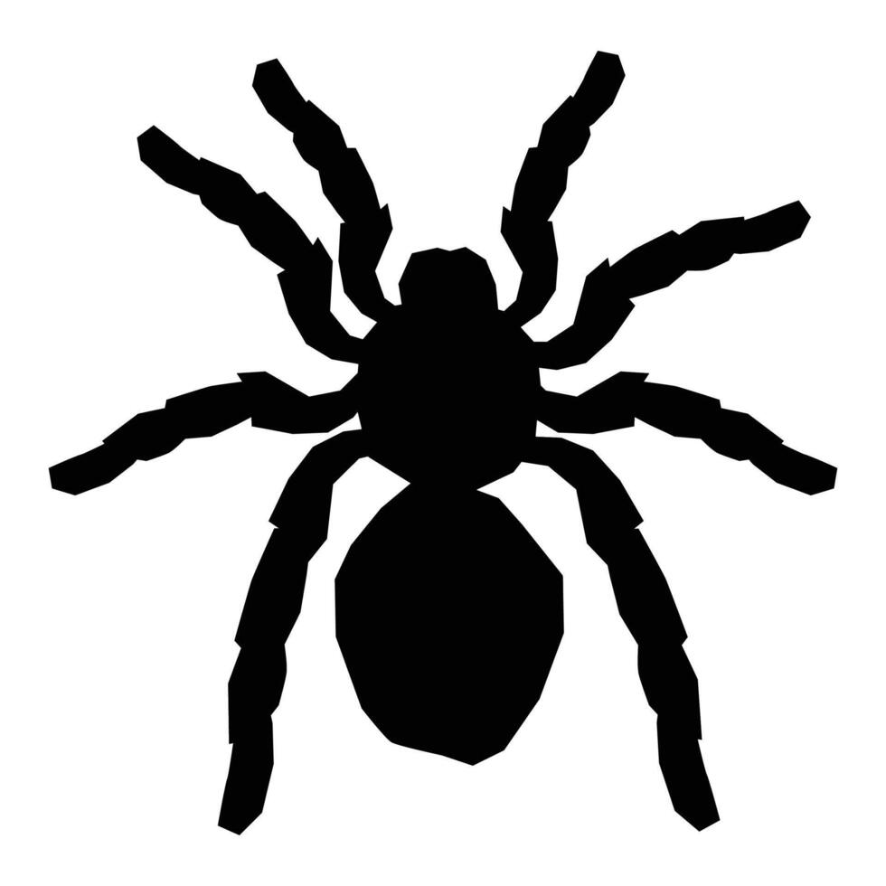 Spider Silhouette Icon for Halloween and Creepy Themes vector