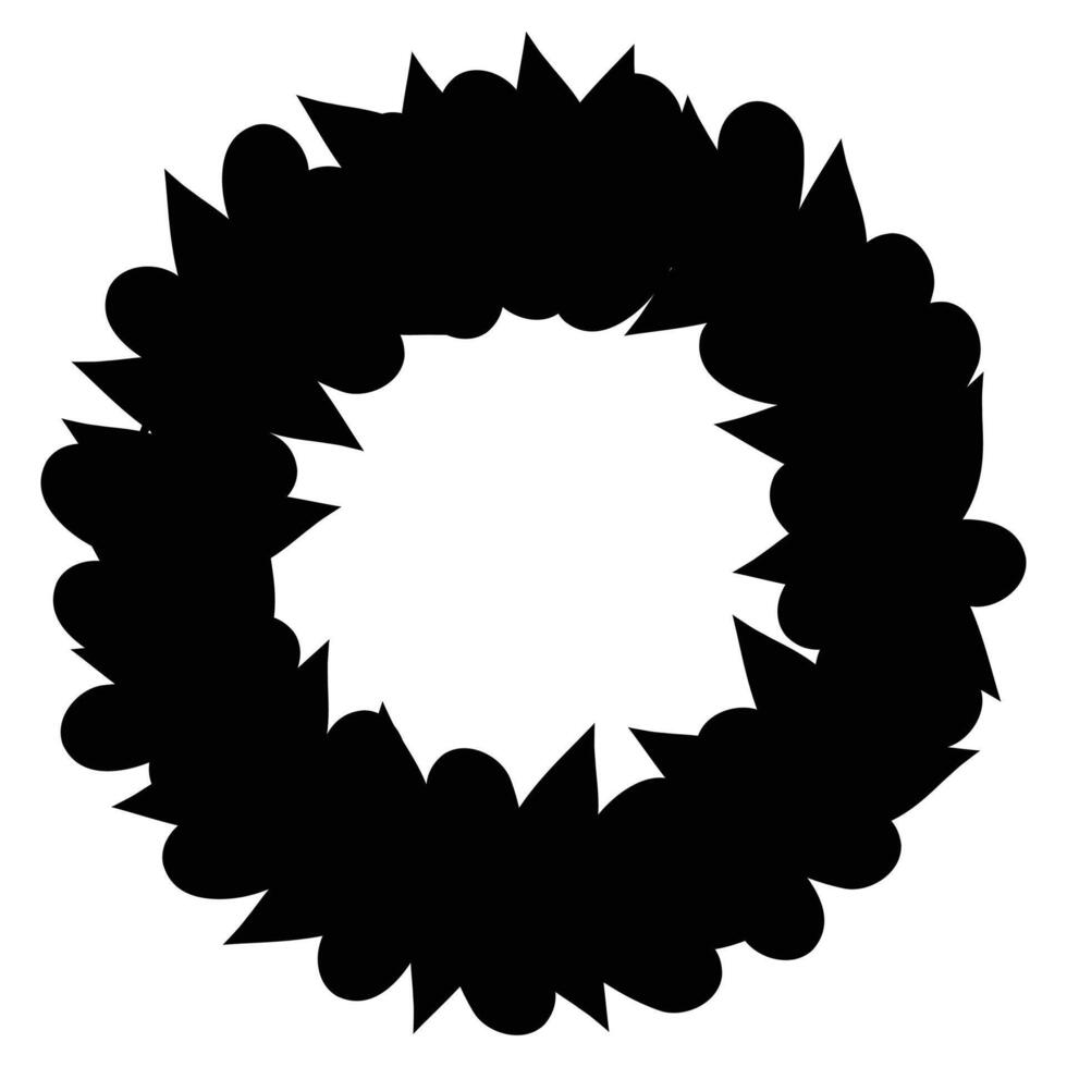 Christmas Flower Circle Icon for Holiday Decor and Joy vector