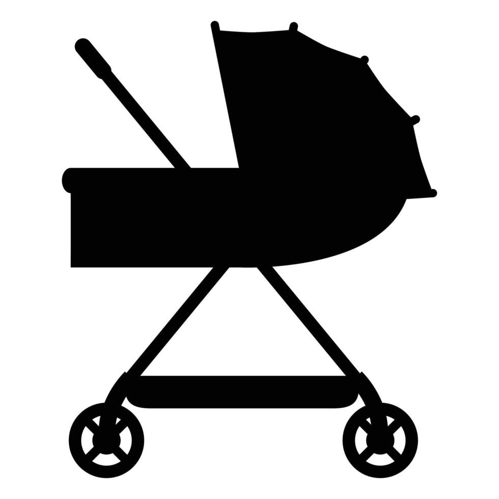 Baby Carriage Icon for Parenting, Baby, and Family Design vector
