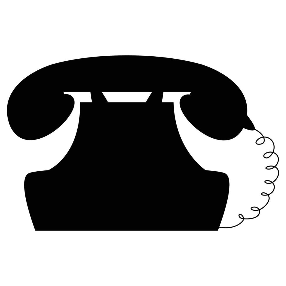 Telephone Icon for Communication and Vintage Themes vector