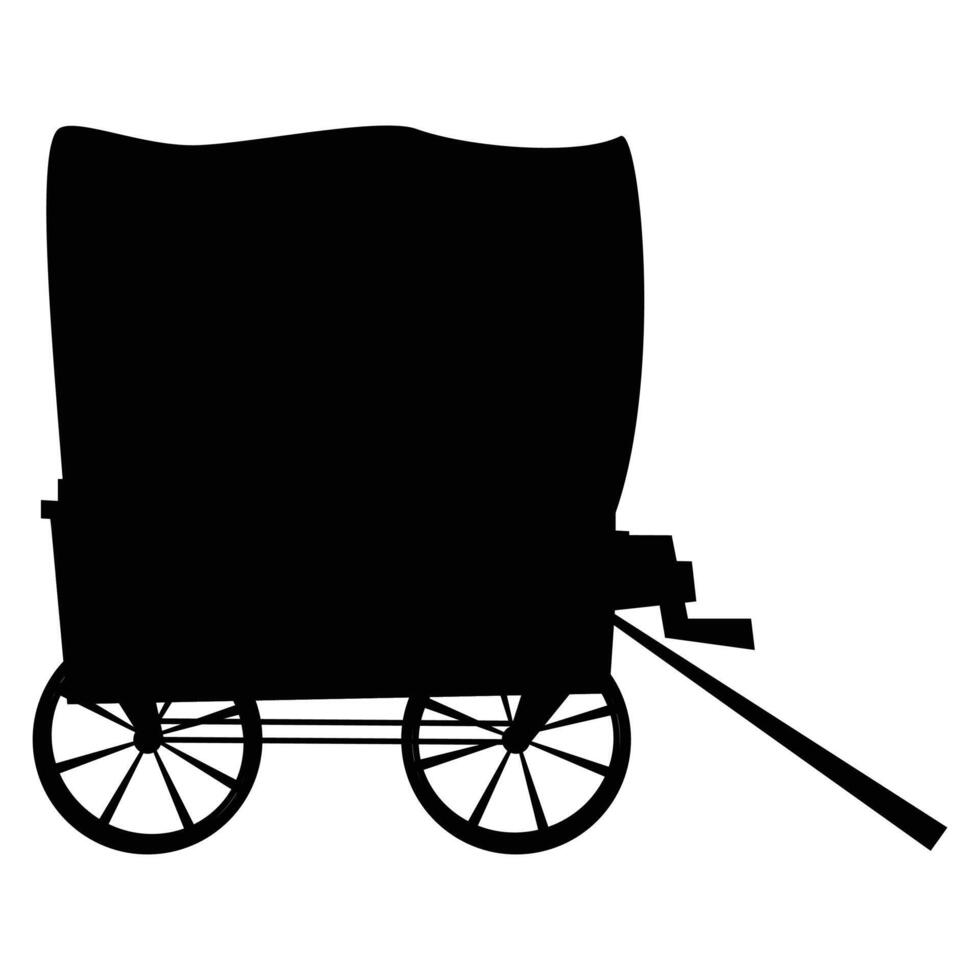Cowboy Wagon Icon for Western and Adventure Themes vector