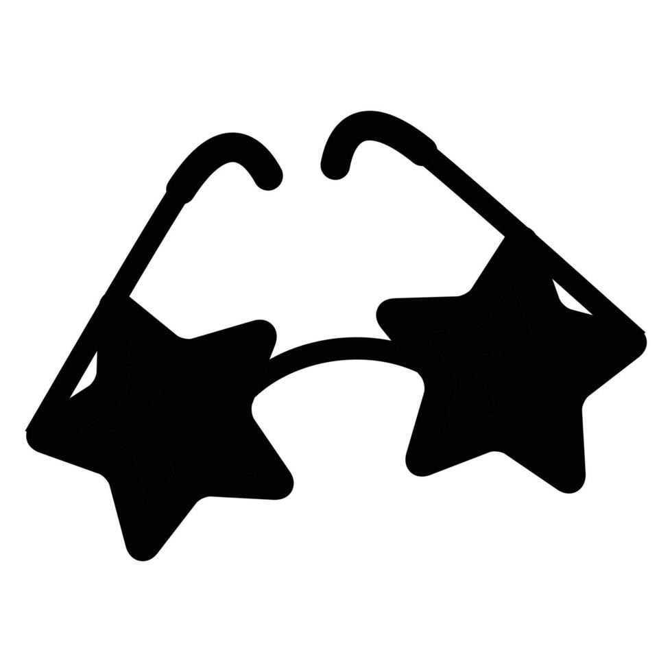 Star Shaped Glasses Icon for Fun and Trendy Designs vector