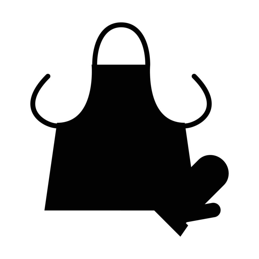 Kitchen Apron Icon Simple Design for Cooking and Home vector