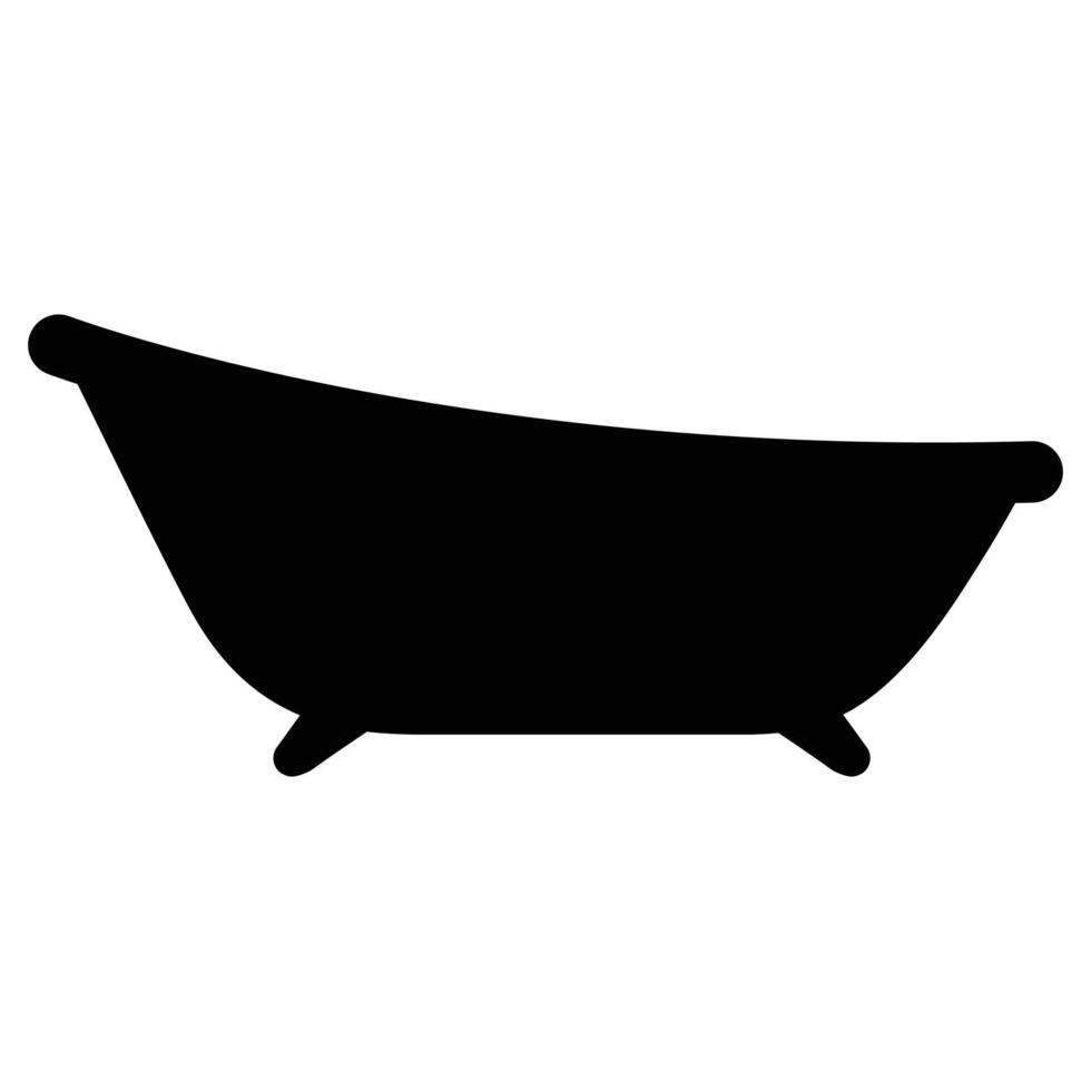 Bath Silhouette Icon for Relaxation, Spa, and Wellness vector