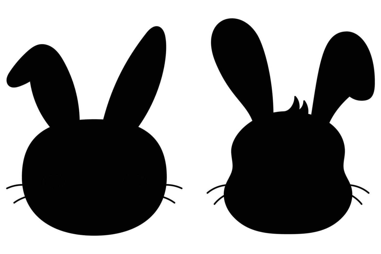 Silhouettes of Easter Bunnies for Spring Celebrations vector