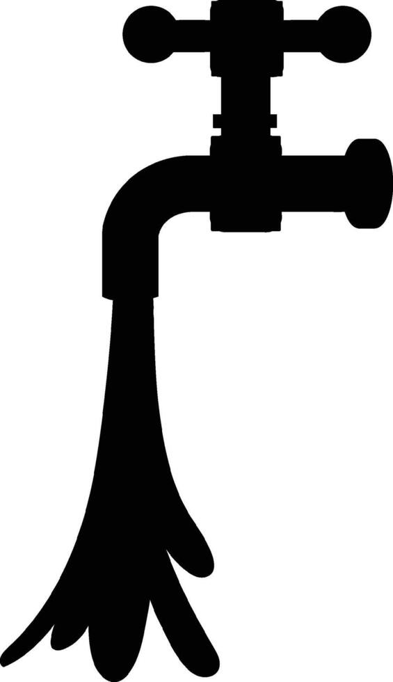 Tap Water Faucet Icon, Plumbing Symbol, Home Design vector