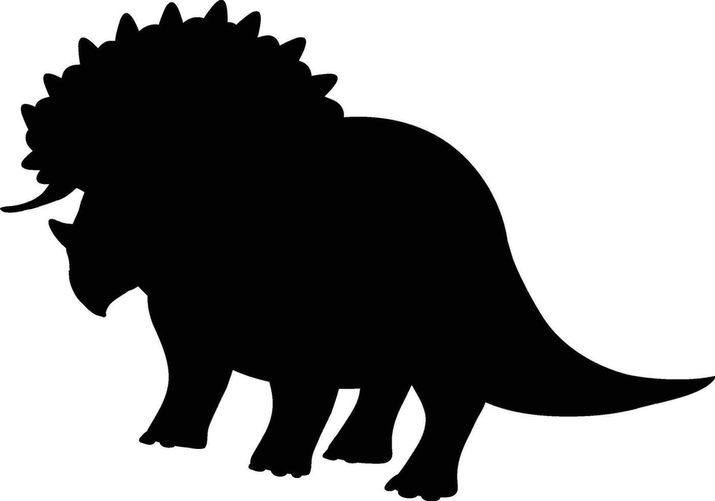 Dinosaur Silhouettes Icon for Animals, Fossils, and Kids vector