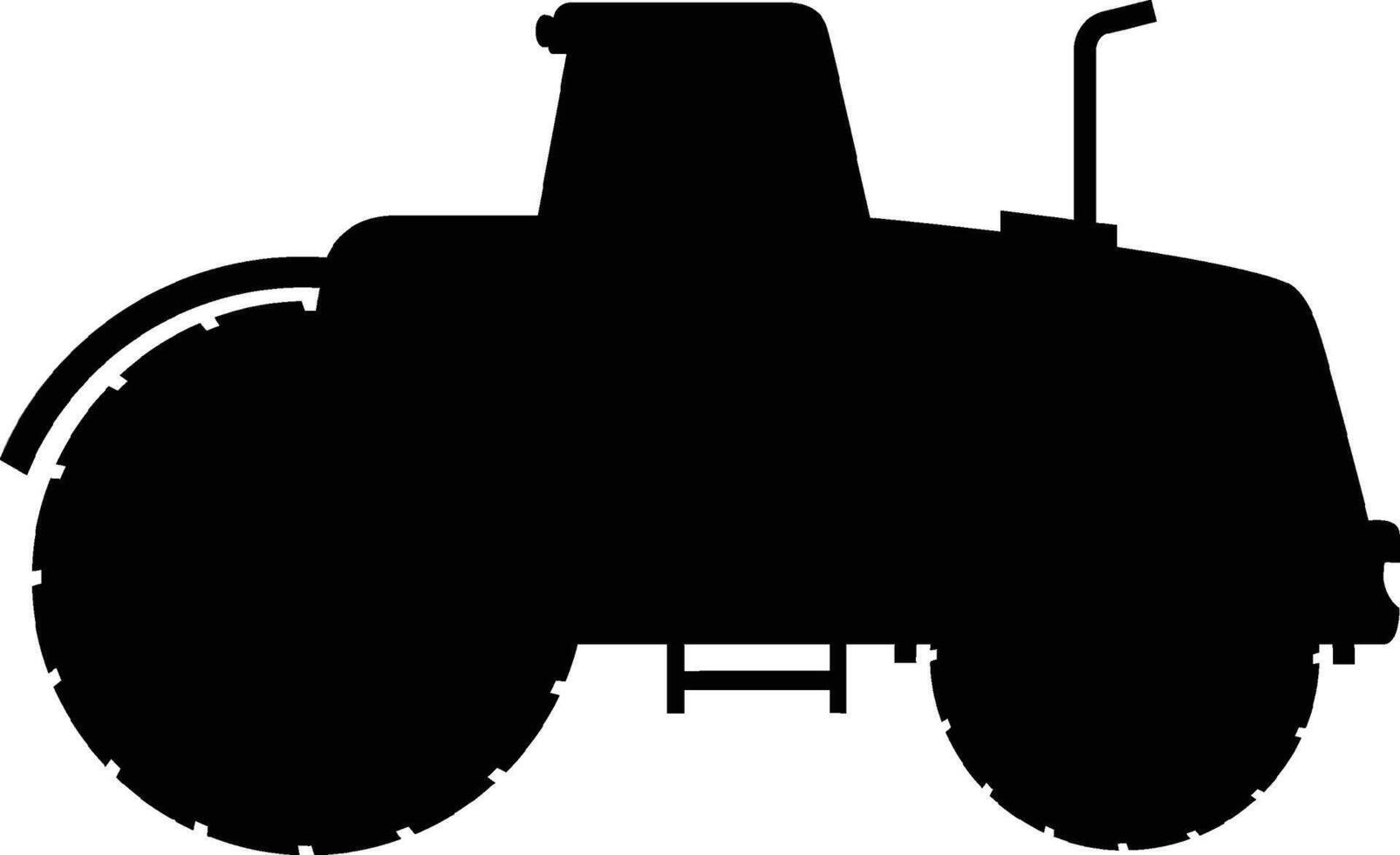 Tractor Silhouette, Farming Equipment Icon, Agriculture vector
