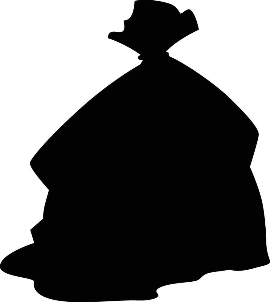 Plastic Garbage Bags Icon, Trash Disposal Symbol vector
