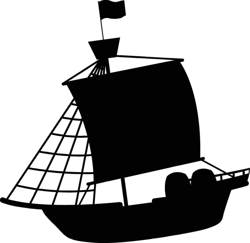 Pirate Ship Icon, Nautical Vessel Symbol, Adventure Icon vector