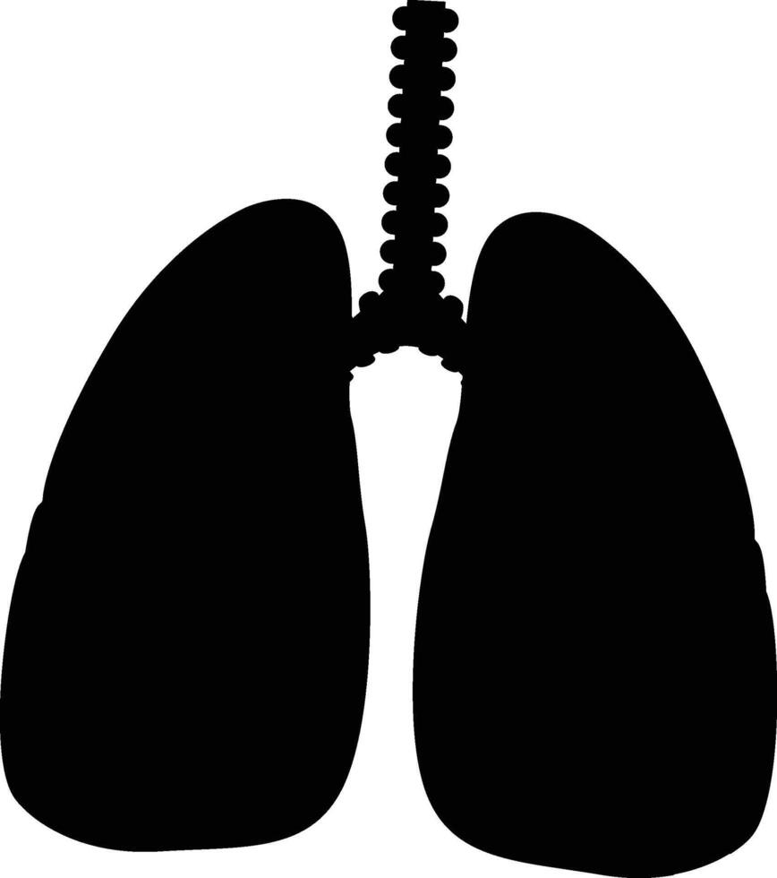 Lungs Human Internal Organ, Icon for Anatomy vector