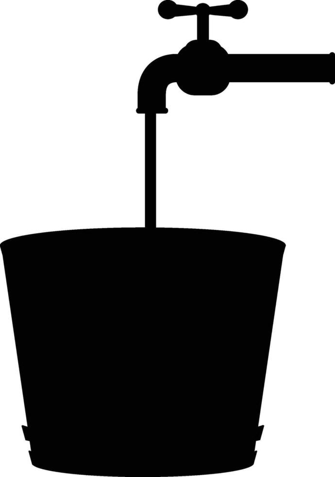 Faucet Icon, Water Tap Symbol, Plumbing Design vector