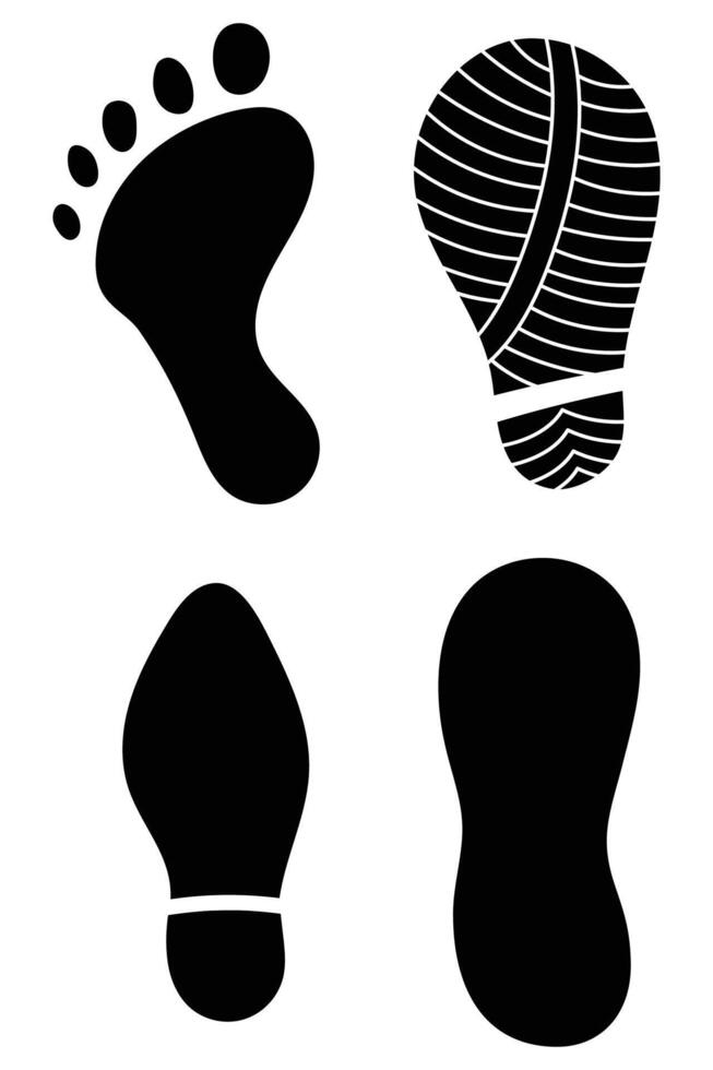 Human Footprint Icon for Environmental and Sustainability Designs vector
