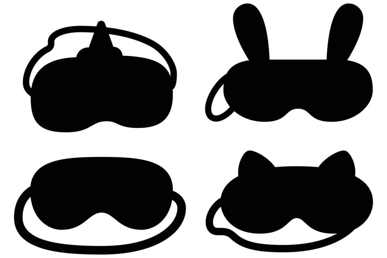 Eye Mask Icon for Sleep and Wellness Designs vector