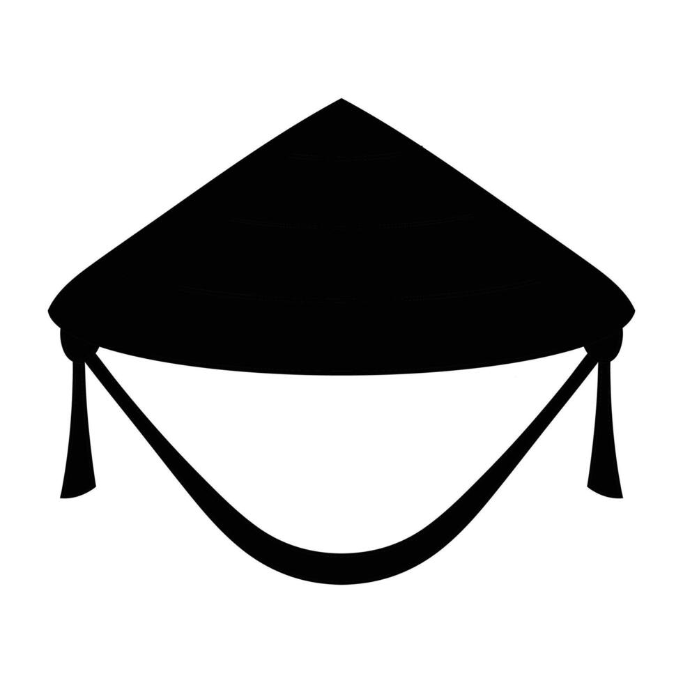 Bamboo Hat for Traditional Asian Culture and Sun Protection vector