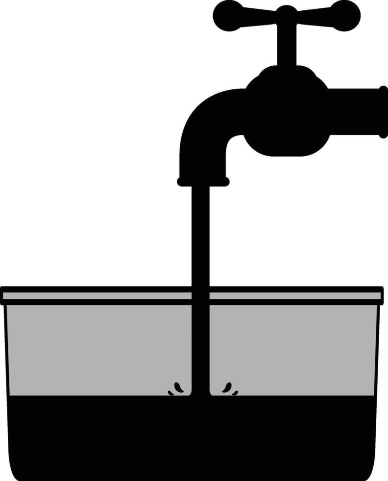 Premium Faucet Icon in Modern Flat Design vector