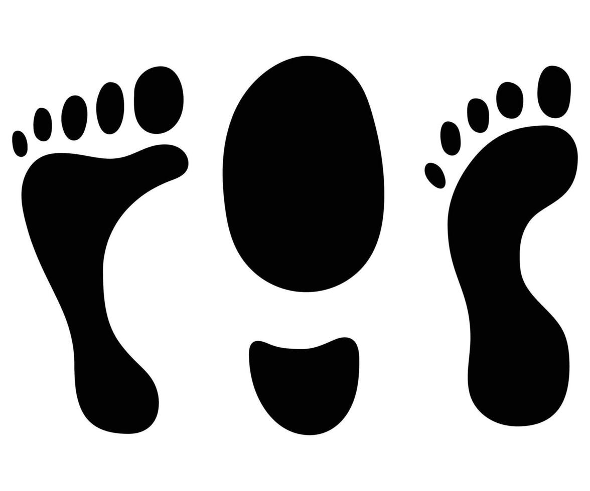 Human Footprint Icon for Environmental and Sustainability Designs vector